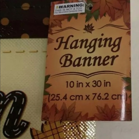 Fall Autumn Blessings Hanging Banner 10” x 30” - Picture 3 of 4